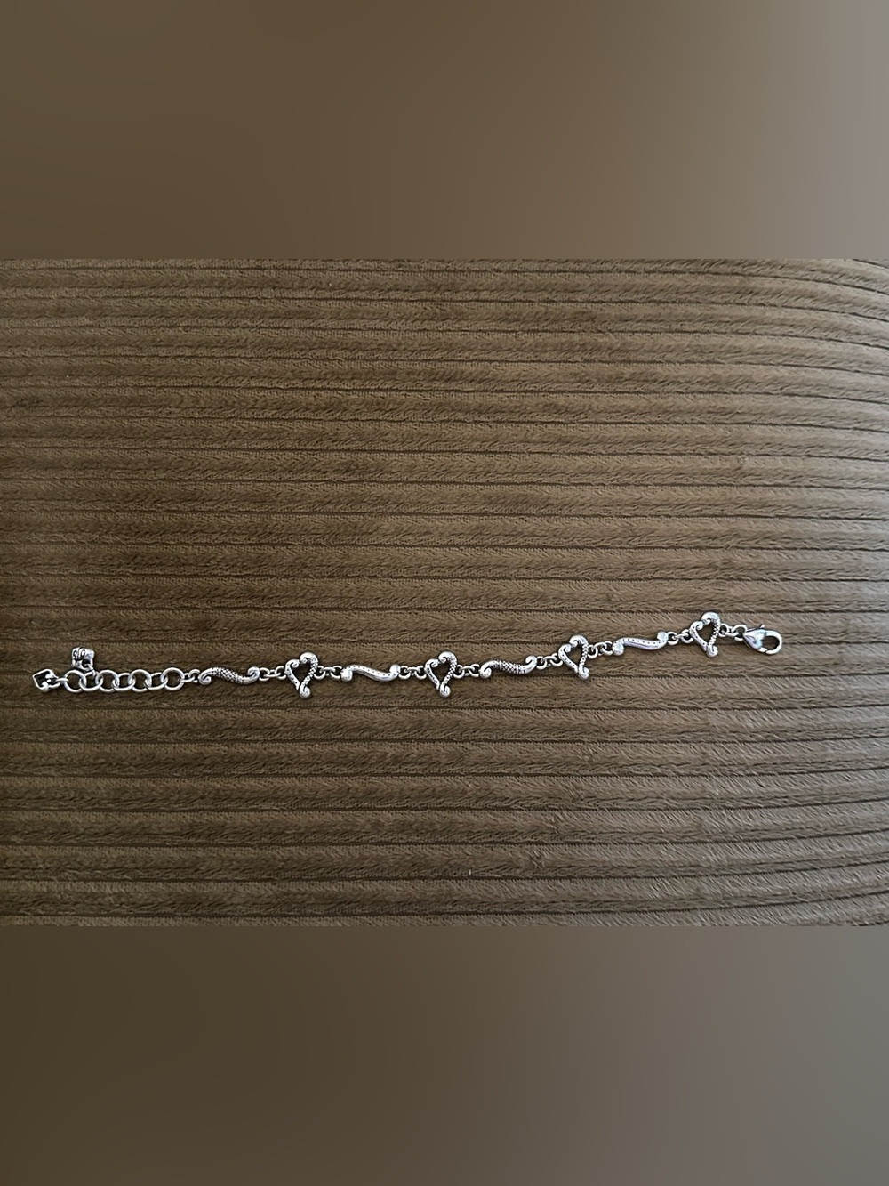 Brighton Silver-Tone Heart Link Charm Bracelet - Picture 4 of 5